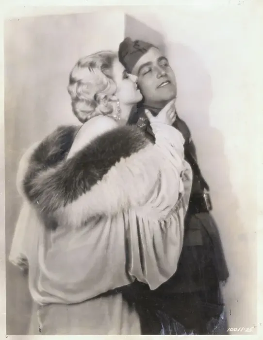 Framed Print : Jean Harlow Kissing James Hall Framed Print : Jean Harlow Kissing James Hall