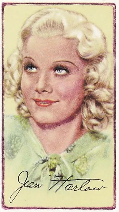 Framed Print : Jean Harlow, Signed Portraits of Famous Stars, collectible Gallaher cigarette card, 1935 Framed Print : Jean Harlow, Signed Portraits of Famous Stars, collectible Gallaher cigarette card, 1935