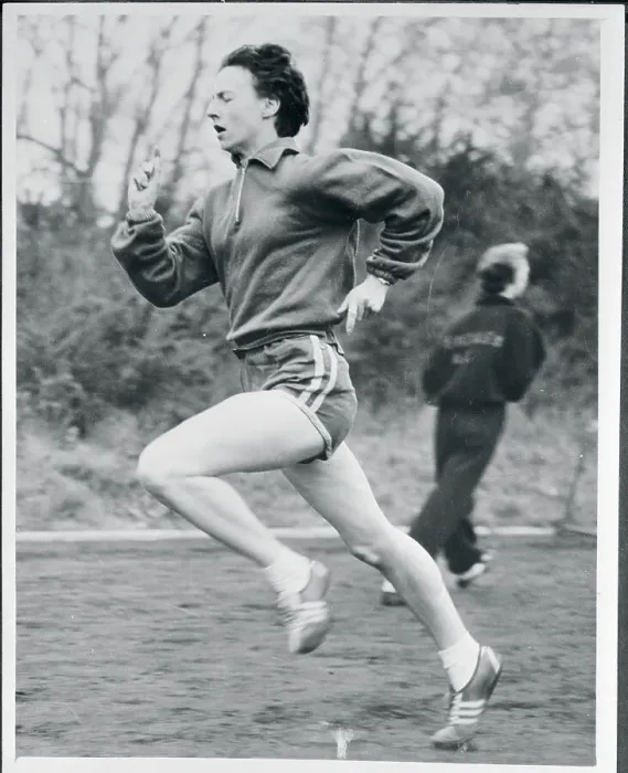 Framed Print : Jean Scrivens Training For Olympics Framed Print : Jean Scrivens Training For Olympics