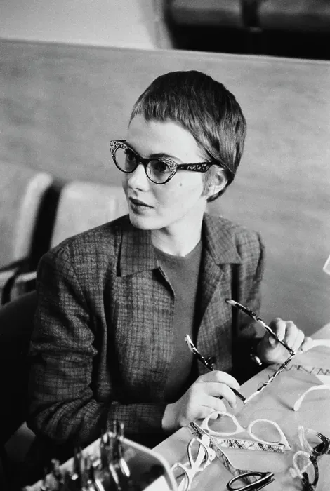 Framed Print : Jean Seberg At Optician's Shop Framed Print : Jean Seberg At Optician's Shop