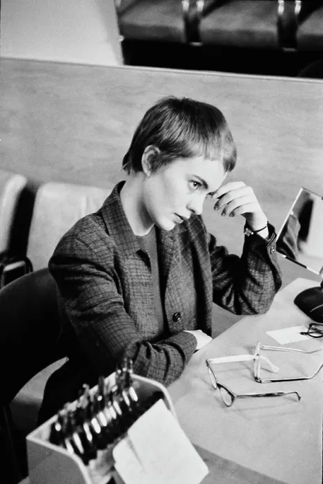 Framed Print : Jean Seberg At Optician's Shop Framed Print : Jean Seberg At Optician's Shop