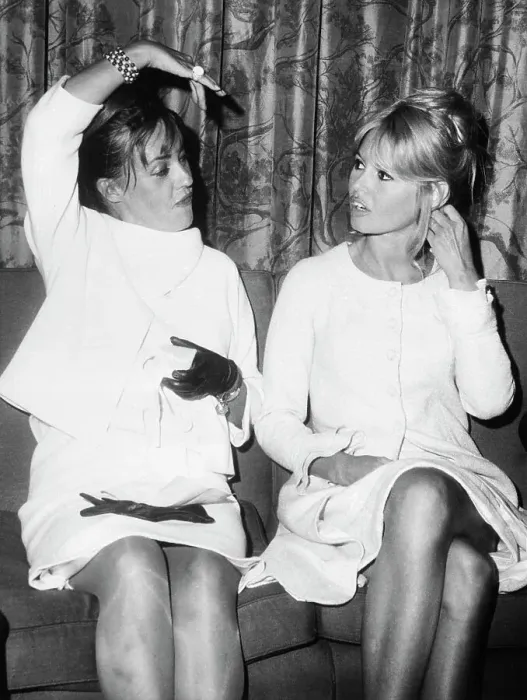 Framed Print : Jeanne Moreau and Brigitte Bardot Talking Framed Print : Jeanne Moreau and Brigitte Bardot Talking