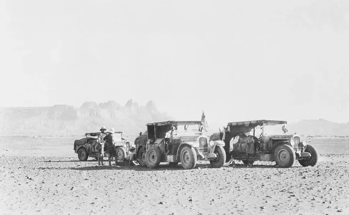 Framed Print : Jeeps on Vast Area Framed Print : Jeeps on Vast Area