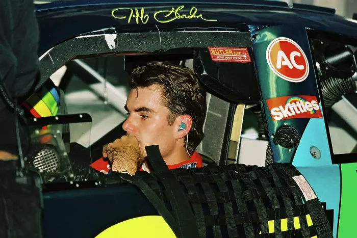 Framed Print : Jeff Gordon In His 24 Car Prior To The Race Framed Print : Jeff Gordon In His 24 Car Prior To The Race