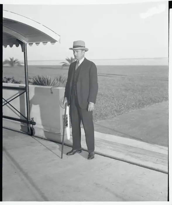 Framed Print : Jefferson Caffery Posing with His Cane on Trip to The Capitol Framed Print : Jefferson Caffery Posing with His Cane on Trip to The Capitol