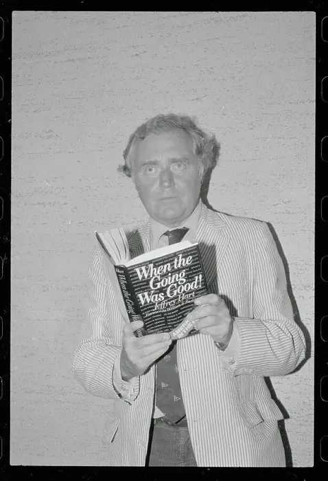 Framed Print : Jeffrey Hart Holding His Book Framed Print : Jeffrey Hart Holding His Book