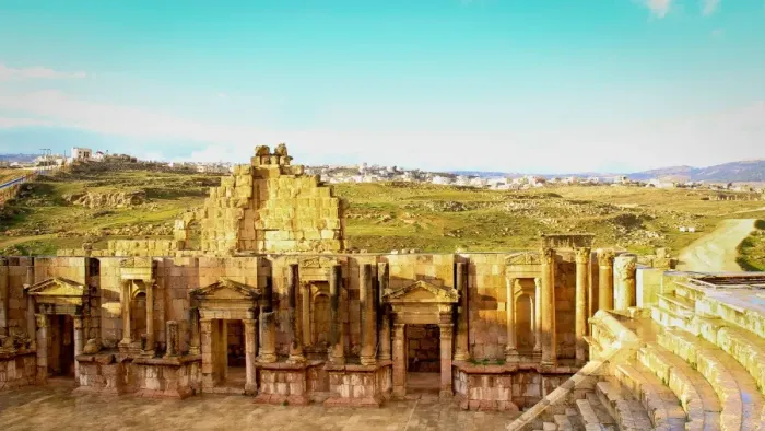 Framed Print : Jerash Roman AmphiTheatre or South Theatre Framed Print : Jerash Roman AmphiTheatre or South Theatre
