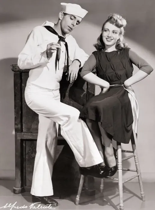 Framed Print : Jerome Robbins and Janet Reed in Costume for Fancy Free Framed Print : Jerome Robbins and Janet Reed in Costume for Fancy Free