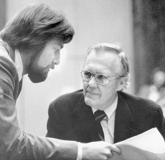 Framed Print : Jerry Francisco Conferring With his Attorney