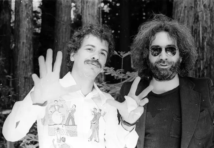Framed Print : Jerry Garcia And Carlos Santana Framed Print : Jerry Garcia And Carlos Santana
