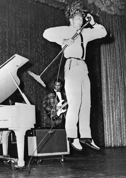 Framed Print : Jerry Lee Lewis Performs On Stage