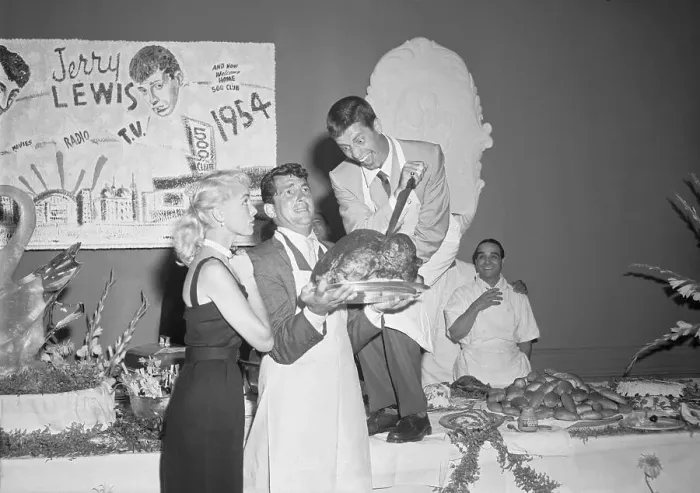 Framed Print : Jerry Lewis and Janet Leigh at Party Framed Print : Jerry Lewis and Janet Leigh at Party