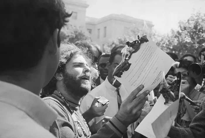 Framed Print : Jerry Rubin Burns Mayor Daley's Riot Report Framed Print : Jerry Rubin Burns Mayor Daley's Riot Report