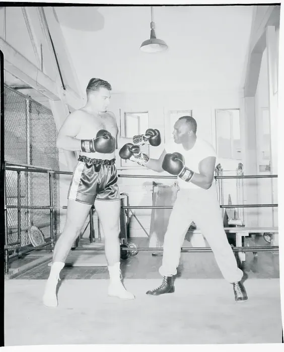 Framed Print : Jersey Joe Walcott Practicing Framed Print : Jersey Joe Walcott Practicing