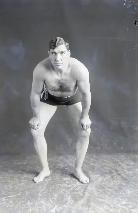 Framed Print : Jess Willard Bent Over, Shirtless Framed Print : Jess Willard Bent Over, Shirtless