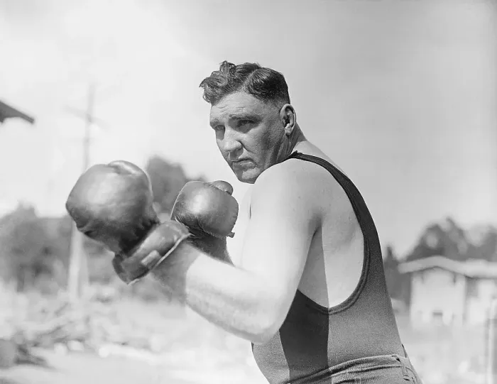Framed Print : Jess Willard Posed To Box Framed Print : Jess Willard Posed To Box