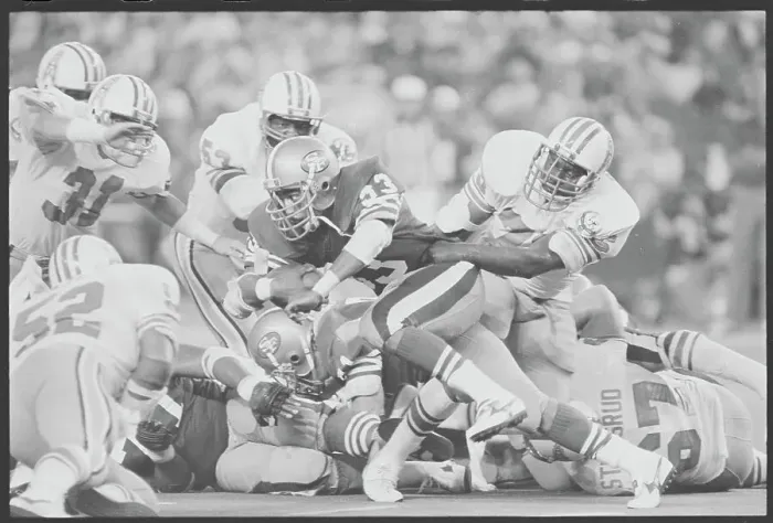Framed Print : Jesse Baker Stopping Roger Craig Framed Print : Jesse Baker Stopping Roger Craig