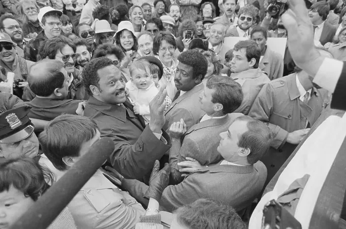 Framed Print : Jesse Jackson Campaigning Amidst Supporters Framed Print : Jesse Jackson Campaigning Amidst Supporters
