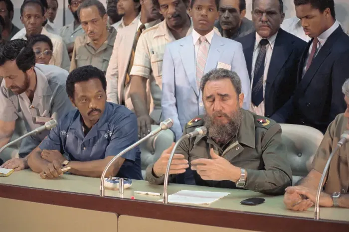 Framed Print : Jesse Jackson and Fidel Castro Framed Print : Jesse Jackson and Fidel Castro
