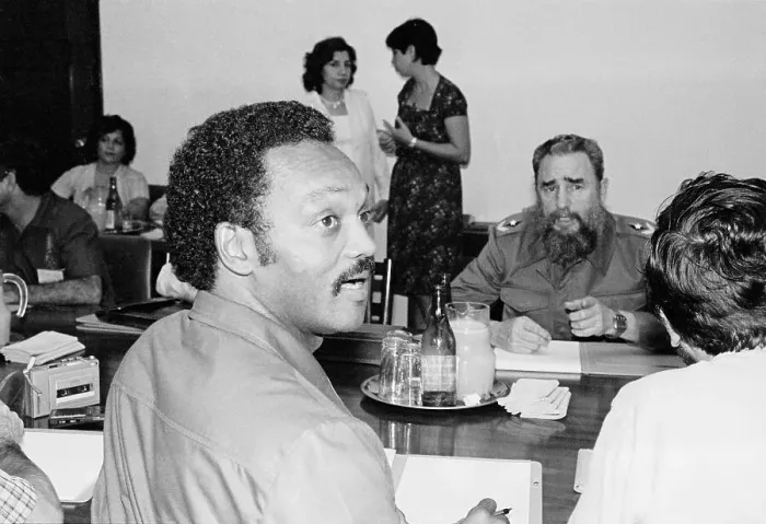 Framed Print : Jesse Jackson with Fidel Castro Framed Print : Jesse Jackson with Fidel Castro