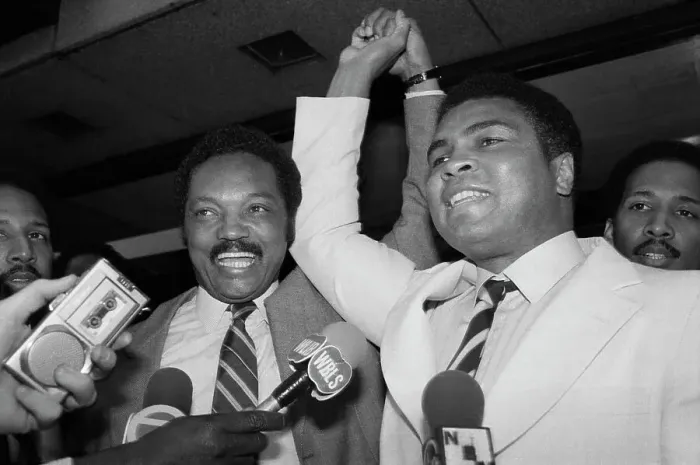 Framed Print : Jesse Jackson Raising Muhammad Ali's Arm Framed Print : Jesse Jackson Raising Muhammad Ali's Arm