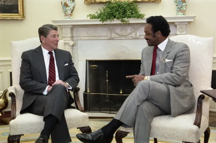 Framed Print : Jesse Jackson and Ronald Reagan Framed Print : Jesse Jackson and Ronald Reagan