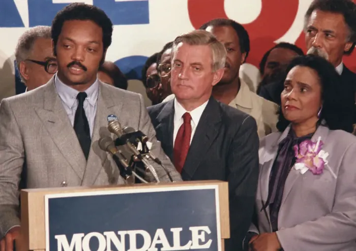 Framed Print : Jesse Jackson Speaks At A News Conference For Walter Mondale's Campaign Framed Print : Jesse Jackson Speaks At A News Conference For Walter Mondale's Campaign