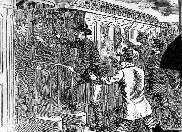 Framed Print : Jesse James Robbing a Train
