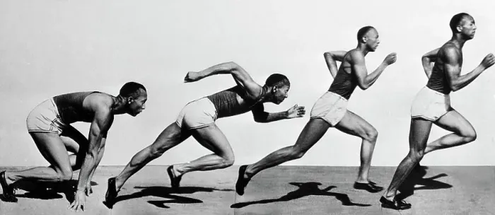 Framed Print : Jesse Owens In Composite Photo Framed Print : Jesse Owens In Composite Photo