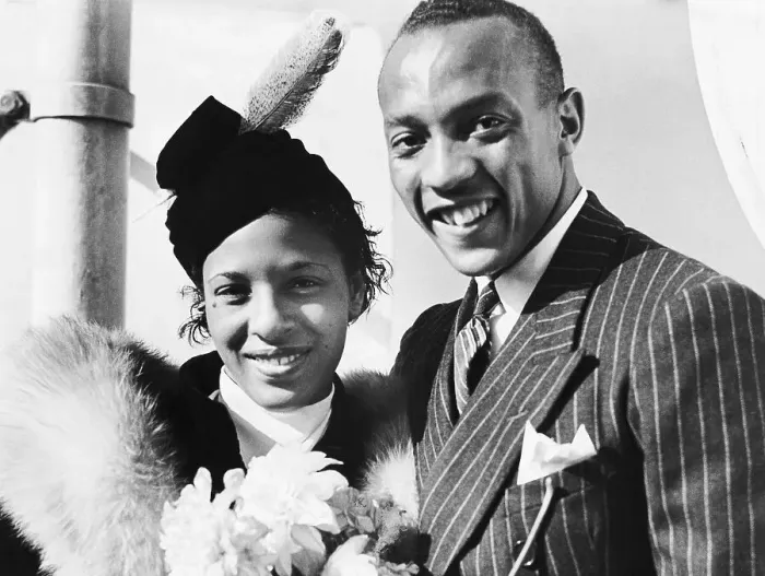 Framed Print : Jesse Owens and His Wife Framed Print : Jesse Owens and His Wife