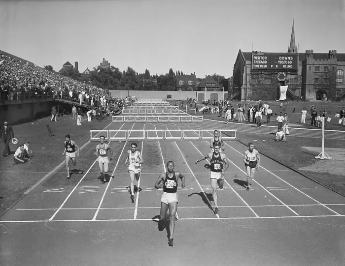 Framed Print : Jesse Owens Winning Hurdles Framed Print : Jesse Owens Winning Hurdles