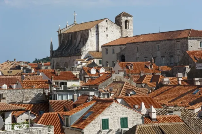 Framed Print : Jesuit Church, view from the city walls, historic centre, Dubrovnik, Dalmatia, Croatia Framed Print : Jesuit Church, view from the city walls, historic centre, Dubrovnik, Dalmatia, Croatia