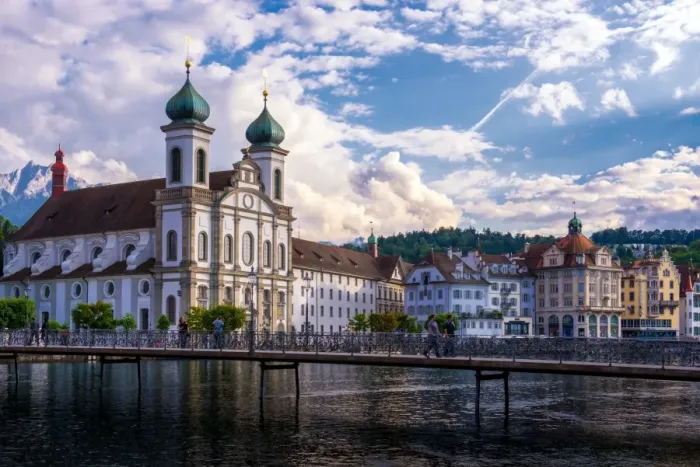Framed Print : Jesuitenkirche in Lucerne Framed Print : Jesuitenkirche in Lucerne