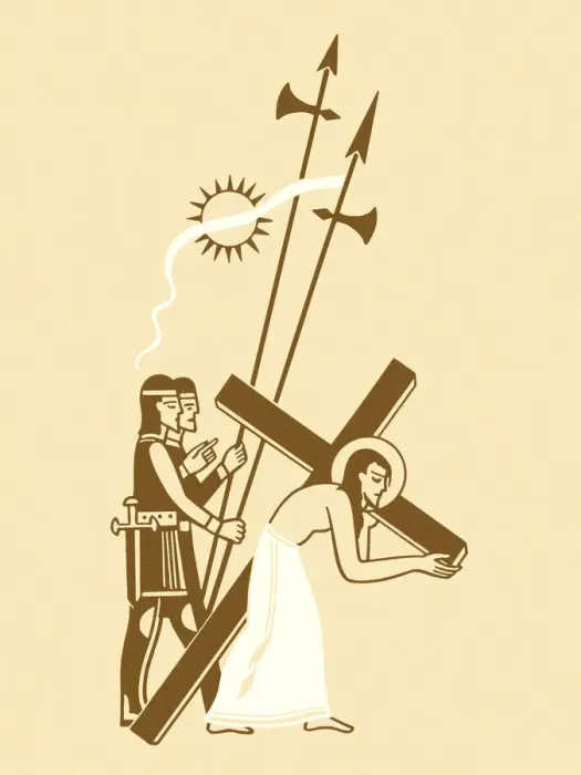 Framed Print : Jesus Carrying The Cross Framed Print : Jesus Carrying The Cross