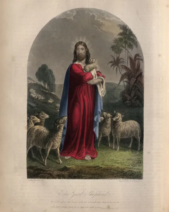 Framed Print : Jesus Christ as the Good Shepherd Framed Print : Jesus Christ as the Good Shepherd