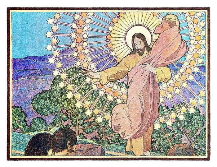 Framed Print : Jesus Christ speaking to his disciple blessing them 1899 Framed Print : Jesus Christ speaking to his disciple blessing them 1899