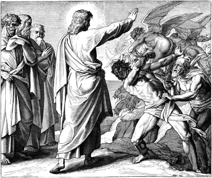 Framed Print : Jesus Drives Out a Demon Framed Print : Jesus Drives Out a Demon