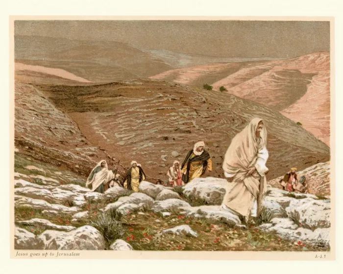 Framed Print : Jesus goes up to Jerusalem Framed Print : Jesus goes up to Jerusalem