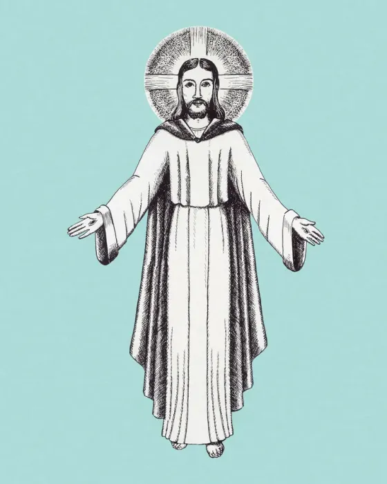 Framed Print : Jesus With Halo Framed Print : Jesus With Halo