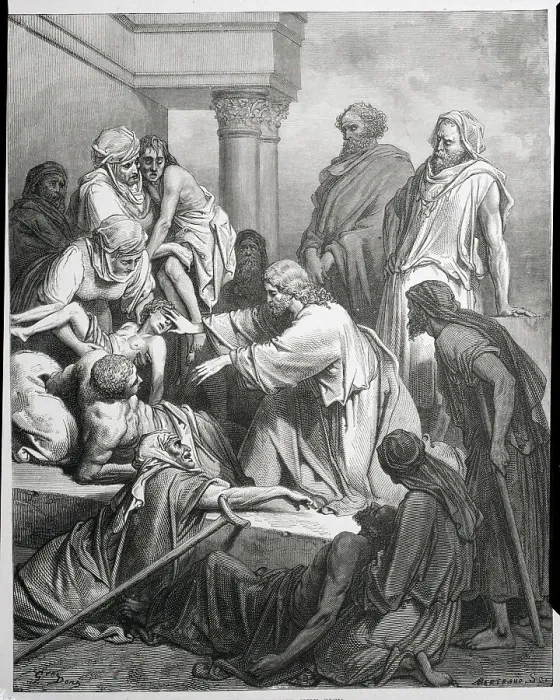 Framed Print : Jesus Healing The Sick Framed Print : Jesus Healing The Sick