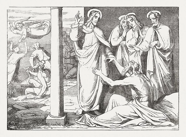 Jesus heals a paralytic at the pond of Bethesda