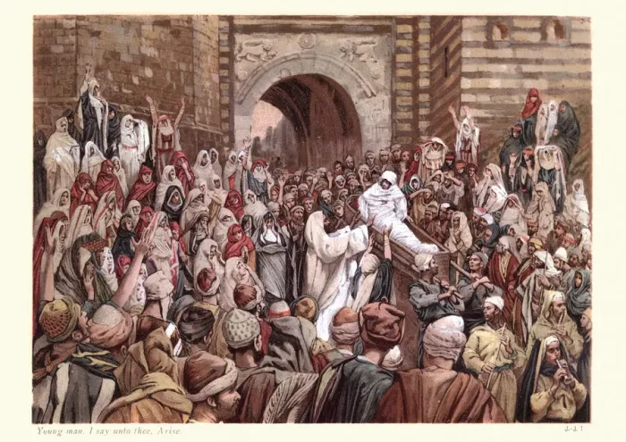 Framed Print : Jesus Raises a Widows Son, I say to you, arise Framed Print : Jesus Raises a Widows Son, I say to you, arise