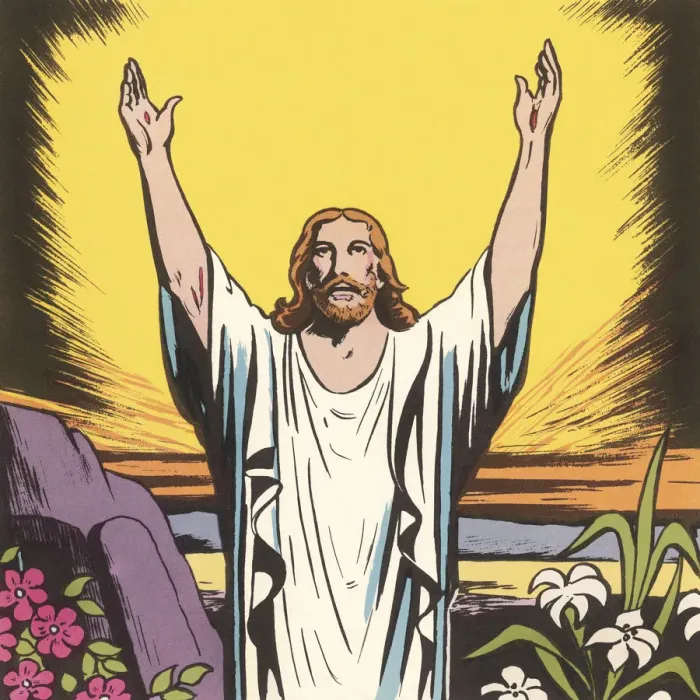 Framed Print : Jesus Raising His Arms