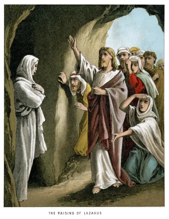 Framed Print : Jesus and the Raising of Lazarus Framed Print : Jesus and the Raising of Lazarus