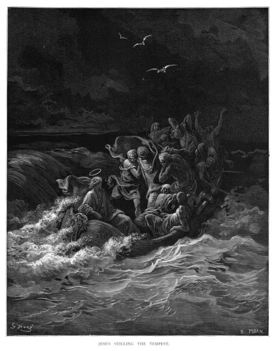 Framed Print : Jesus stilling the temple engraving 1870 Framed Print : Jesus stilling the temple engraving 1870