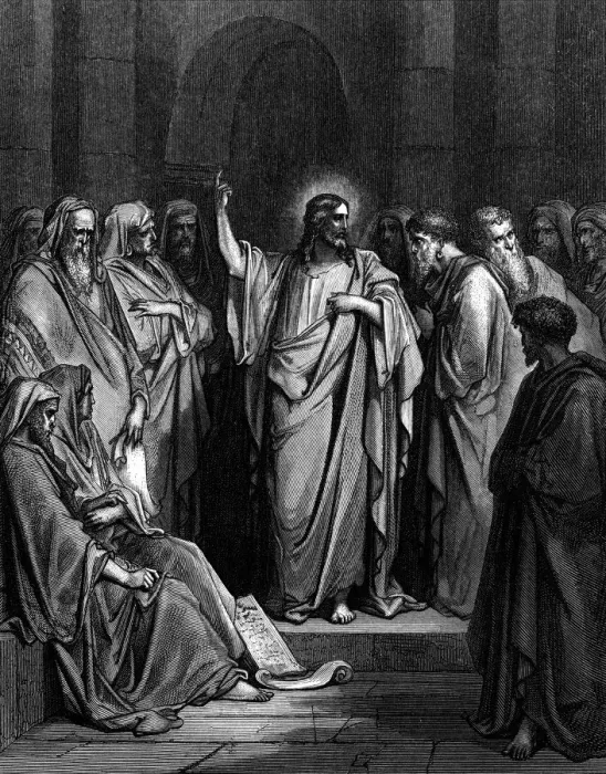 Framed Print : Jesus in the synagogue Framed Print : Jesus in the synagogue