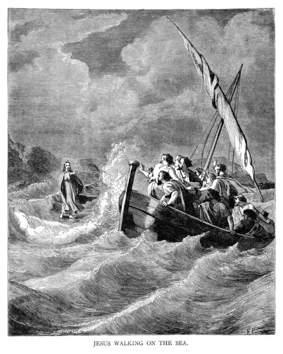 Jesus Walking On The Sea Print - Fine Art Storehouse. Art Prints