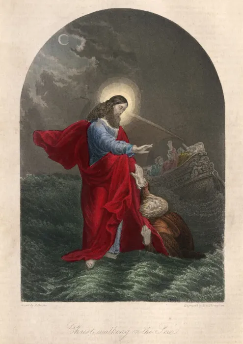 Framed Print : Jesus walking on the sea Framed Print : Jesus walking on the sea