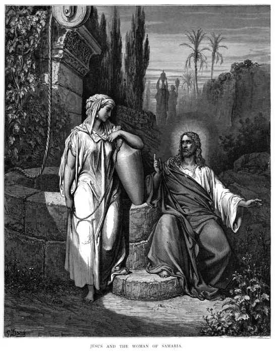 Framed Print : Jesus and the woman of Samaria 1870 Framed Print : Jesus and the woman of Samaria 1870