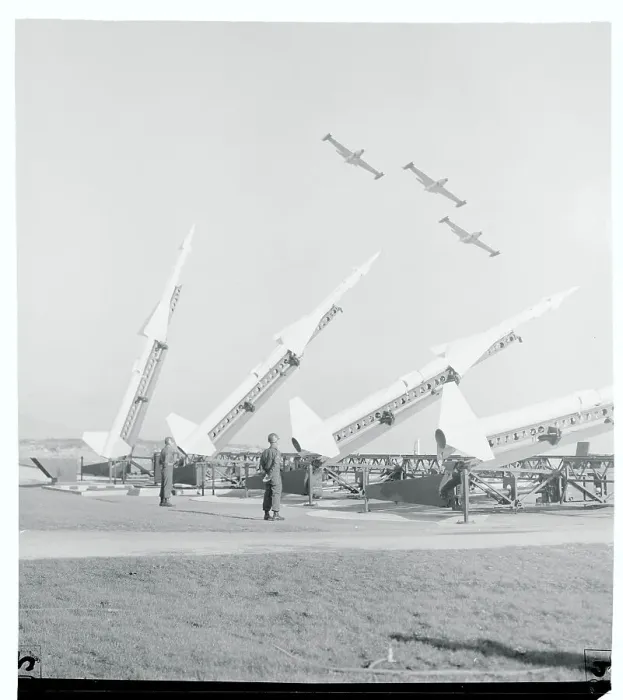 Framed Print : Jet Fighters Flying Over a Defense Unit Framed Print : Jet Fighters Flying Over a Defense Unit